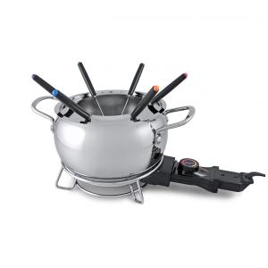 Panela de Fondue Elétrica com 6 Garfos Aço Inoxidável, 1000W, 110v, SWISSMAR, Prateado