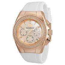 Relgio feminino TechnoMarine Cruise Diva com mostrador em madreprola - 40 mm. Branco TM-120042
