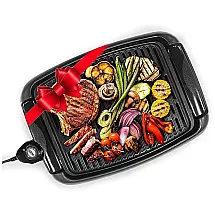 Churrasqueira Grill Elétrica com Controle de Temperatura, 110V 1500W, Elite Gourmet EGL3450, Preta