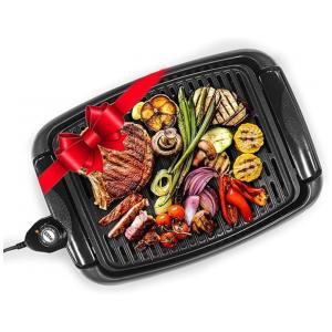 Churrasqueira Grill Elétrica com Controle de Temperatura, 110V 1500W, Elite Gourmet EGL3450, Preta