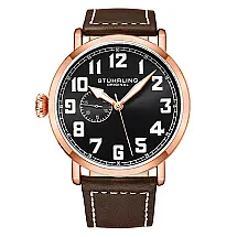 Relógio Masculino Stuhrling Aviador 4004 Quartzo 42mm, Marrom