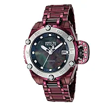 Relógio Feminino Automático Invicta Reserve Flying Fox com Mostrador em Madrepérola, Preto, Vinho 43242