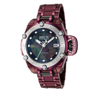 Relógio Feminino Automático Invicta Reserve Flying Fox com Mostrador em Madrepérola, Preto, Vinho 43242
