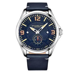 Relógio Masculino Stuhrling Aviator 3934 Quartzo 43mm, Azul