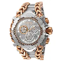 Relógio masculino Invicta Gladiator 1,18 quilates com diamante suíço Ronda Z60 calibre 55,, aço, ouro rosa 34442