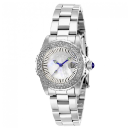 Relógio Feminino Invicta Angel Suíço Ronda 585 com Mostrador Madre Pérola 30mm, Aço 28442