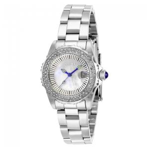 Relógio Feminino Invicta Angel Suíço Ronda 585 com Mostrador Madre Pérola 30mm, Aço 28442