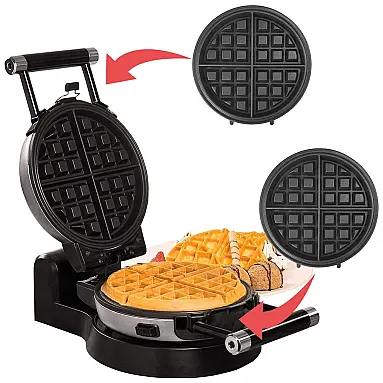 Máquina de Waffle, Antiaderente, 1000W,