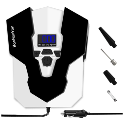 Compressor de Ar Portátil de Compressor de Ar 12V DC LED Digital Portátil Carro Bicicletas, HAOHANYAN, Branco