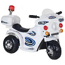 Moto Elétrica Infantil a Bateria 6V com Sons e Luzes, Idade Rec 3 a 6 Anos, LIL RIDER, Branco