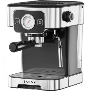 Jassy Máquina de Café Expresso Programável com Controle de Temperatura e Vaporizador 110V, 1200W, Prata