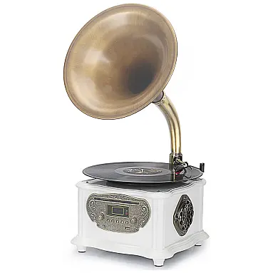 Gramofone Toca Discos Retrô com