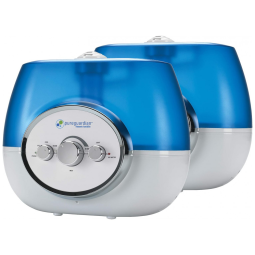 Umidificador Ultrassônico de Névoa Fria e Quente com Desligamento Automático, 9,6 Litros, 2 UN, 110V, PureGuardian, Branco