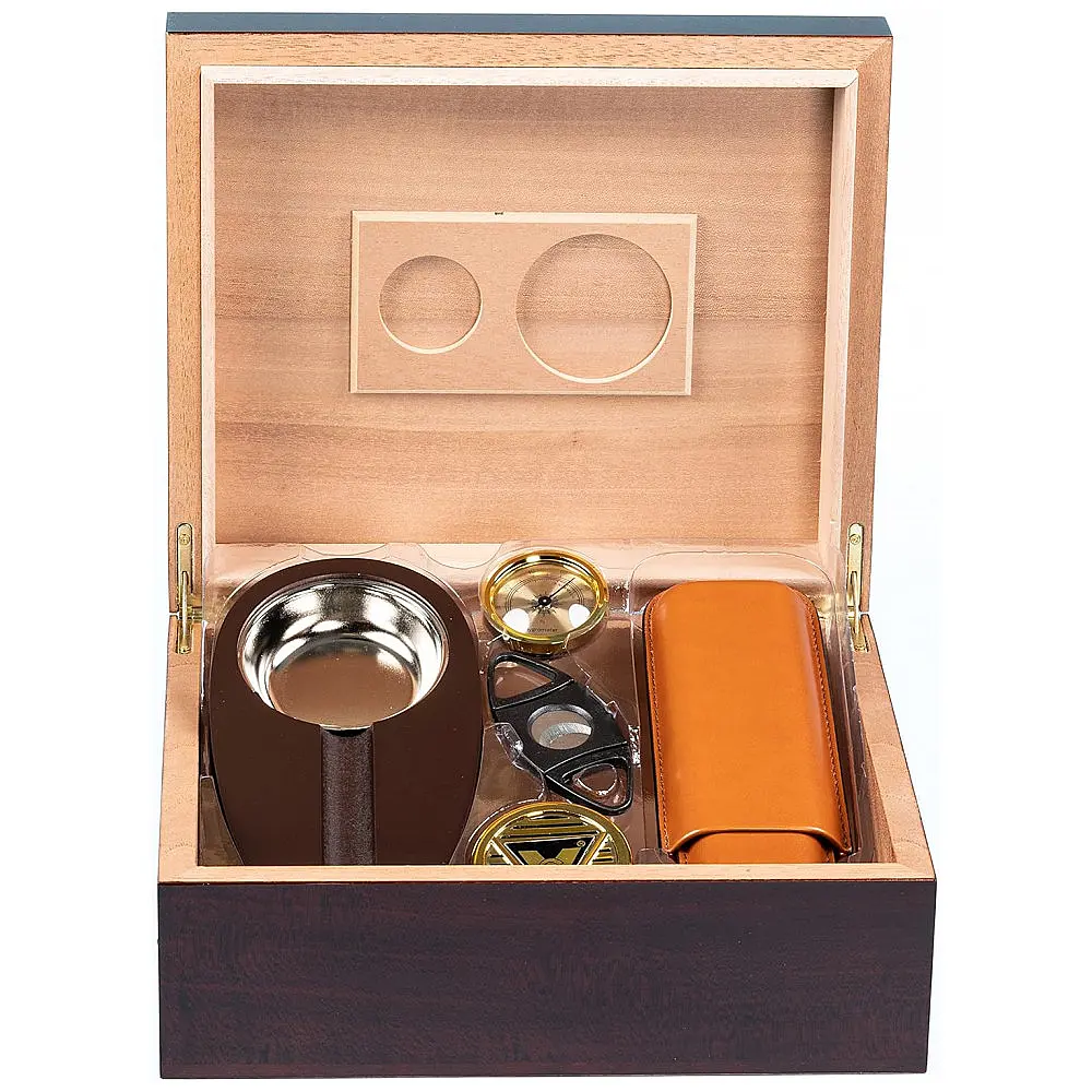 Humidor para Charutos Prestige Import Group Diplomat 50 Charutos Acabamento Cerejeira — foto 2