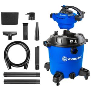 Aspirador de Pó Seco e Úmido 45L, 5CV de Potência com Extensores, 110v, VACMASTER VBV1210, Azul