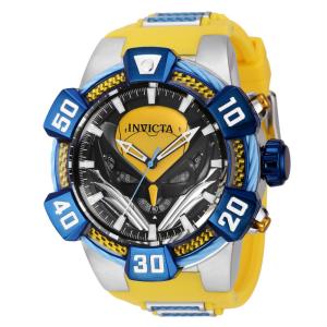 Relógio Masculino Marvel X men Wolverine com Pulseira de Silicone, Invicta 41152, Amarelo e Azul