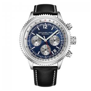 Relógio Masculino Stuhrling Monaco 4015 Automático 44mm, Azul
