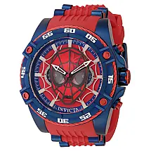 Relógio Masculino Analógico de Quartzo 52mm, Invicta Marvel Spiderman 41252, Vermelho e Azul