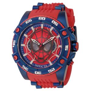 Relógio Masculino Analógico de Quartzo 52mm, Invicta Marvel Spiderman 41252, Vermelho e Azul
