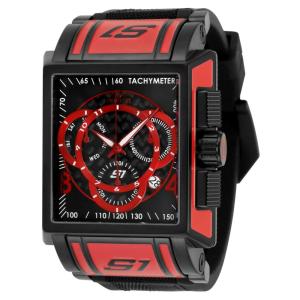 Relógio Masculino Analógico de Quartzo 44mm, Invicta S1 Rally 34252, Preto e Vermelho