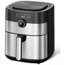 Fritadeira Elétrica Air Fryer 6L, com Painel de Controle Digital, 1750W, 110v, DREAMIRACLE, Preto