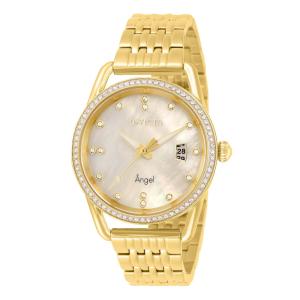 Relógio Feminino Angel com Mostrador Madrepérola, Invicta 31352, Dourado