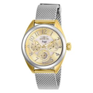 Relógio Feminino com Pulseira de Aço Inoxidável, Invicta Angel, Aço, Ouro 27452