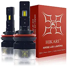 Lâmpada Automotiva Feixe Ajustável 9600lm Branco Fresco Kit Conversão de Farol LED H11 H8 H9