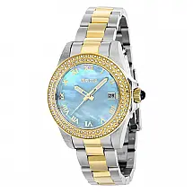 Relógio Feminino Invicta Angel com Mostrador em Madrepérola 34mm, Dourado, Aço ZG41552