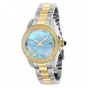 Relógio Feminino Invicta Angel com Mostrador em Madrepérola 34mm, Dourado, Aço ZG41552