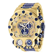 Relgio masculino reserva Magnum Tria Swiss Ronda 5050.C calibre - 52 mm. Ouro. Azul Escuro 37552