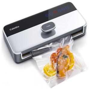 Seladora a Vácuo CalmDo, Automática, Secos, Úmidos, LED, Prata, Preto 110V