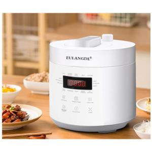 EULANGDE Panela de Arroz Elétrica 2.5L com Painel de Controle Digital, 600W, 110V, Branca