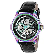 Relgio mecnico vintage masculino - 42 mm. Preto 37952