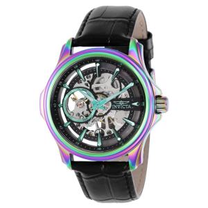 Relgio mecnico vintage masculino - 42 mm. Preto 37952