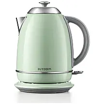 K640 Chaleira Elétrica 1.7L com Desligamento Automático e Proteção de Fervura, 1440W, 110v, BUYDEEM, Verde