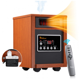 Aquecedor Elétrico com Umidificador e Ventilador de Oscilação, 1500W 110V, Dr Infrared Heater DR998, Marrom e Preto