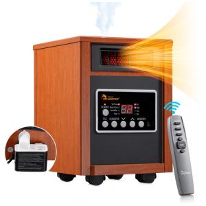 Aquecedor Elétrico com Umidificador e Ventilador de Oscilação, 1500W 110V, Dr Infrared Heater DR998, Marrom e Preto
