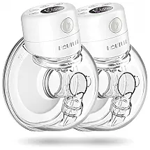 Bomba Tira Leite Dupla Portátil com Painel Digital 3 Modos, 9 Níveis de Sucção e, Branca, HAUTURE Upgraded S12, Branco