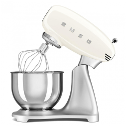 Batedeira Planetária Smeg Creme Retrô Anos 50 SteadyMix 4,7L 600W 10 Velocidades Modelo SMF04 120V
