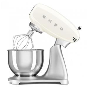 Batedeira Planetária Smeg Creme Retrô Anos 50 SteadyMix 4,7L 600W 10 Velocidades Modelo SMF04 120V