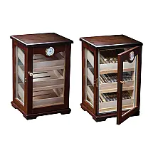 Humidor de Mesa Prestige Import Group Milano 4 Lados de Vidro 125 Charutos Cedro Espanhol com Chave