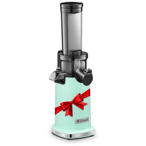 Mini Centrifuga de Frutas Compacta com Escova de Limpeza e Mastigação Lenta, 110V 100W, AAOBOSI, Verde Menta