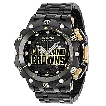 Relgio masculino calibre NFL Cleveland Browns Swiss Ronda Z60 - 51 mm. Preto 36162