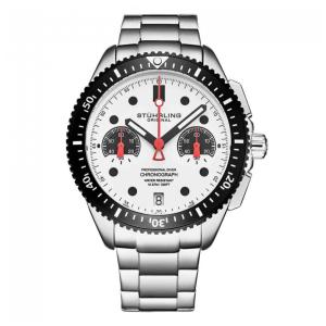 Relógio Masculino Stuhrling 4016.2 Quartzo 42mm com Cronógrafo, Prata
