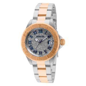 Relógio Feminino de Quartzo Angel, Invicta 33362, Prata e Ouro Rosa