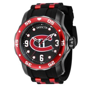 Relgio Invicta NHL Montreal Canadiens Masculino - 48mm, Preto e Vermelho ZG-42662