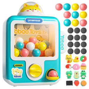 Máquina de Garra Azul Skirfy – Mini Arcade Infantil com 12 Brinquedos, Ovos‑Surpresa, Luzes e Música