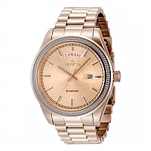 Relógio Masculino Invicta Elite Diamond 0.41 Quilates, 44mm, Ouro Rosé 48762