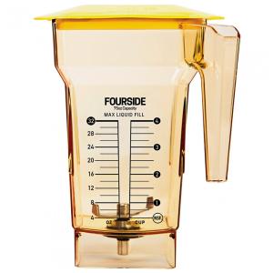 Jarra Liquidificadora Blendtec FourSide 40-618-62 Amarela 2.22 L 75 oz com Tampa Rígida Amarela